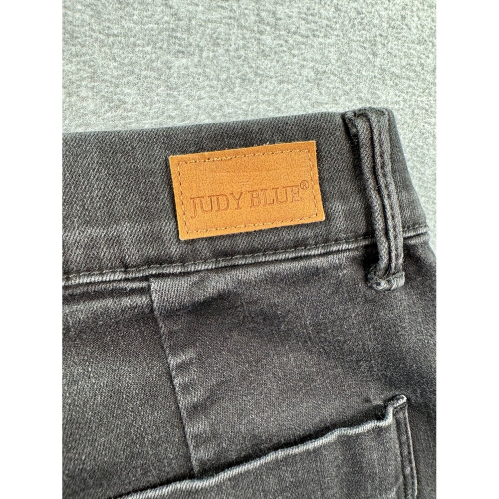 Judy Blue Washed Black Flare Jeans Pull On Patch Pocket High Rise 16W JB88651 - Picture 12 of 13